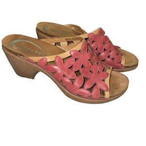 Dansko Red Floral Slipons